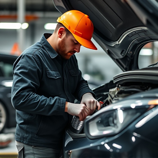 auto technician working