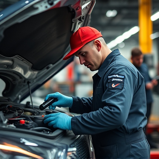 auto technician working