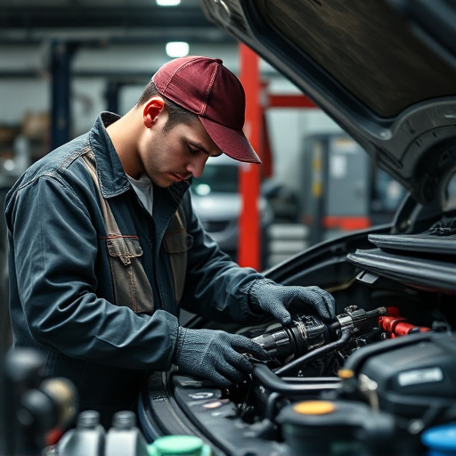 auto technician working