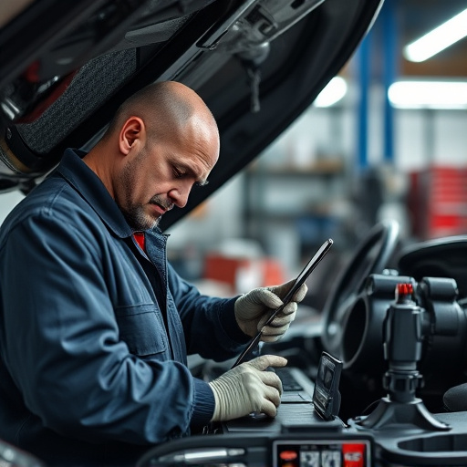 auto technician working