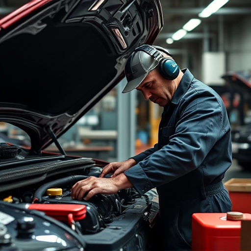 auto technician working