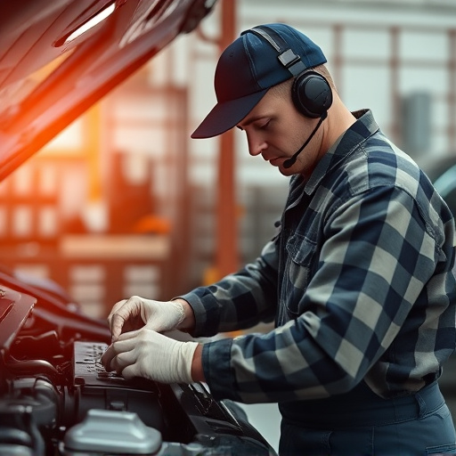auto technician working