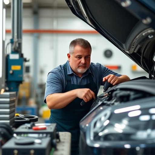 auto technician working