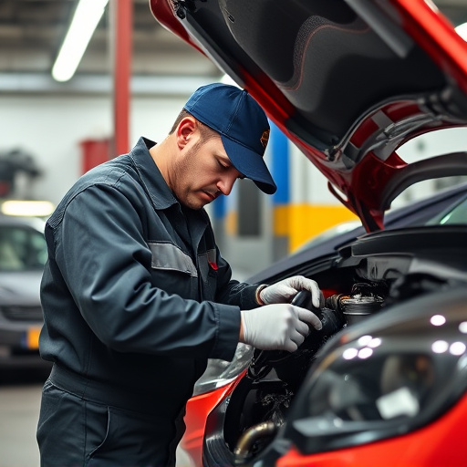 auto technician working