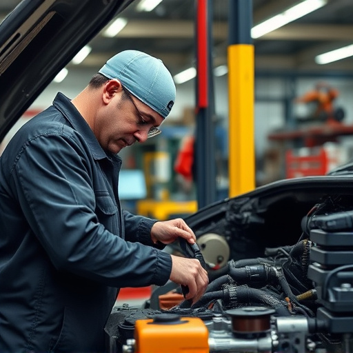 auto technician working