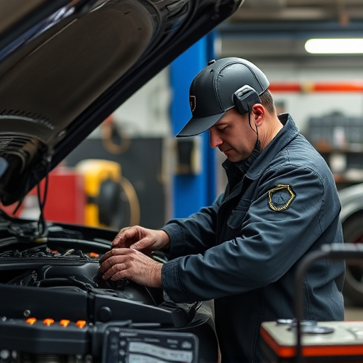 auto technician working