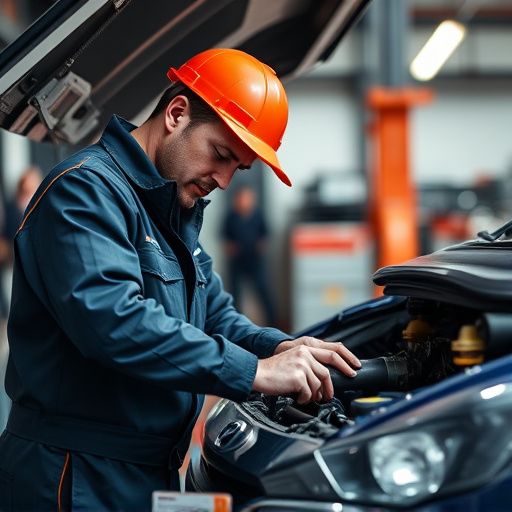 auto technician working