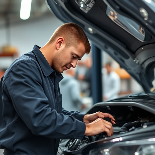 auto technician working