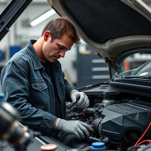 auto technician working