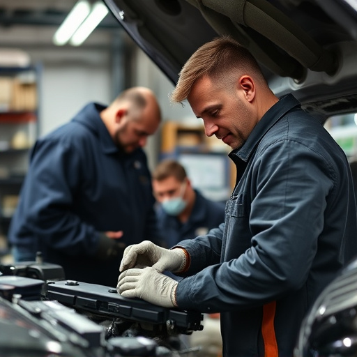 auto technician working