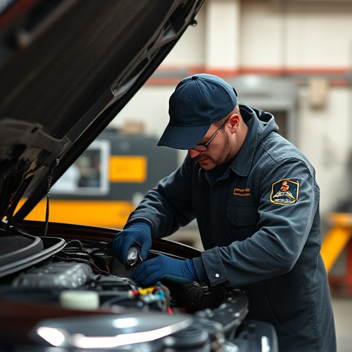 auto technician working