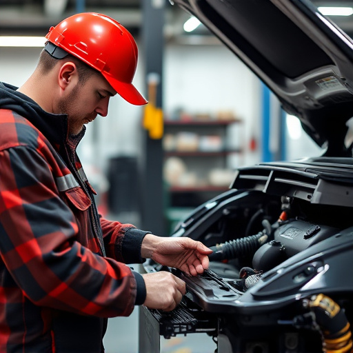auto technician working