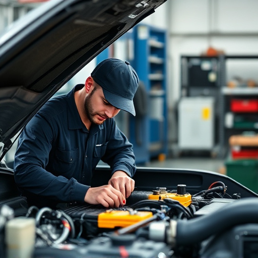 auto technician working
