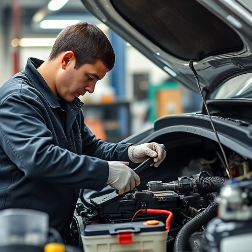 auto technician working