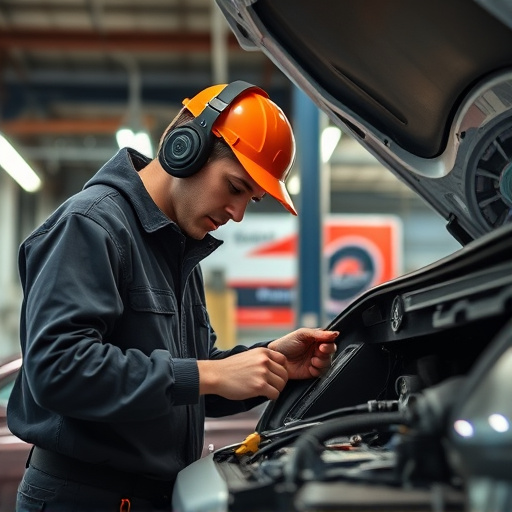 auto technician working