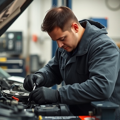 auto technician working