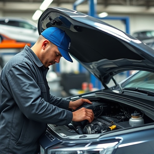 auto technician working