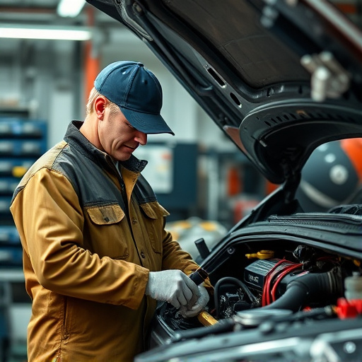 auto technician working