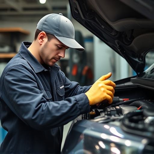 auto technician working