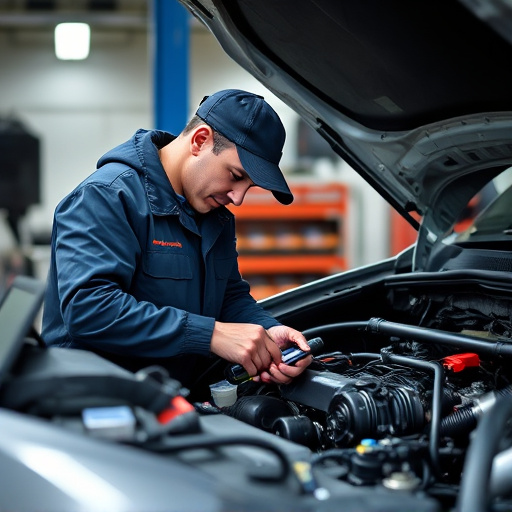auto technician working