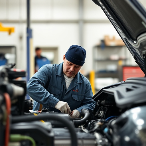auto technician working