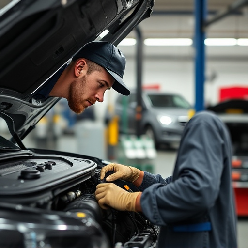 auto technician working