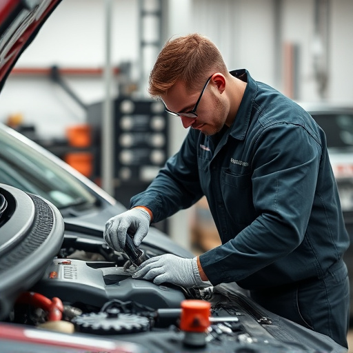 auto technician working