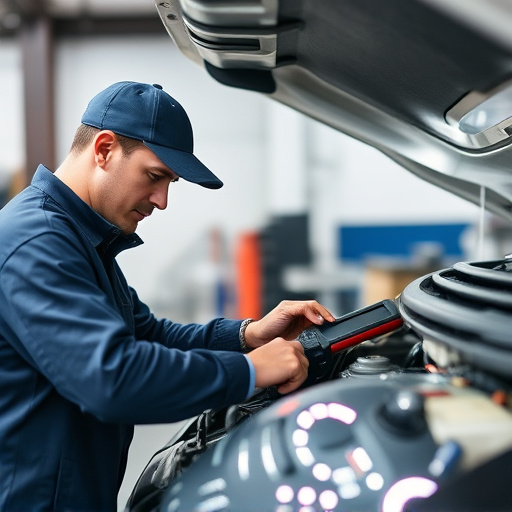 auto technician working