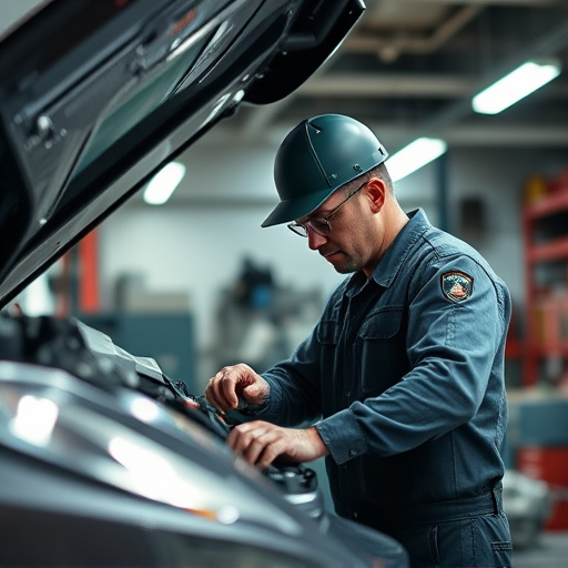 auto technician working
