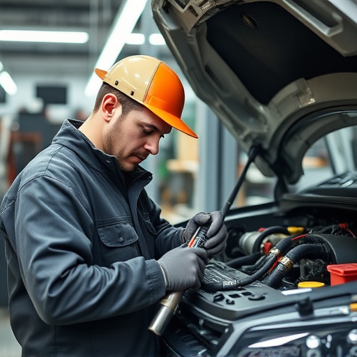 auto technician working