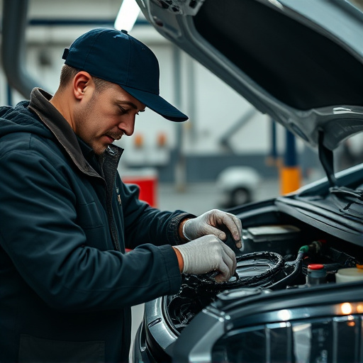 auto technician working