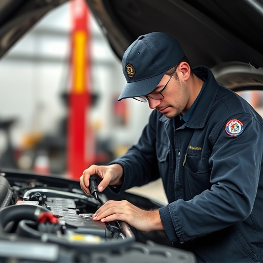 auto technician working