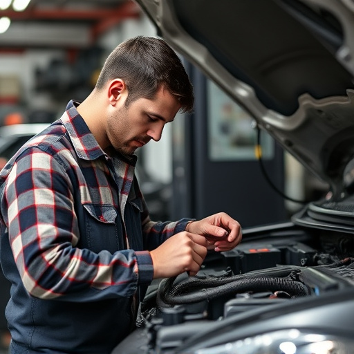 auto technician working