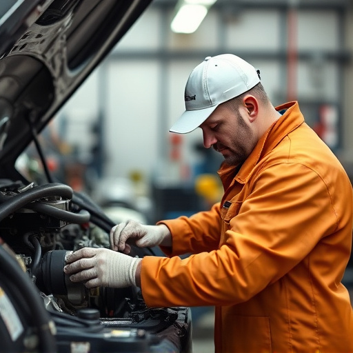 auto technician working