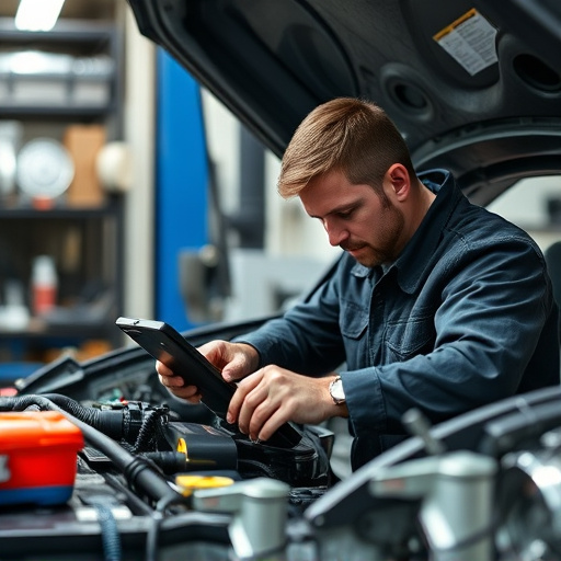 auto technician working