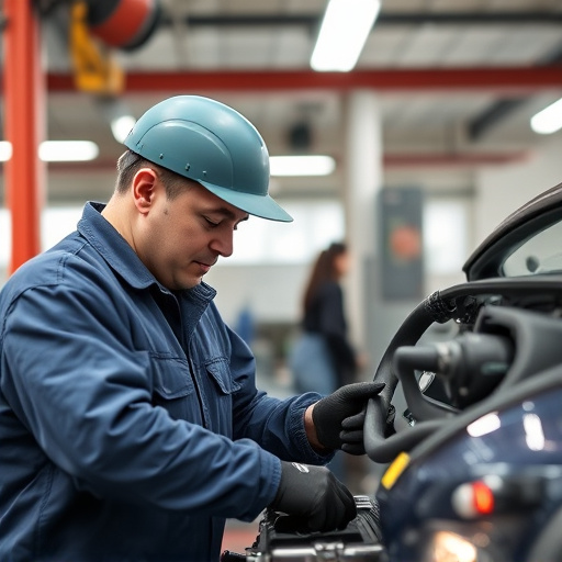 auto technician working