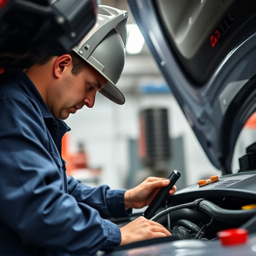 auto technician working