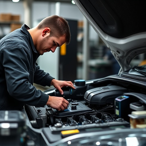 auto technician working