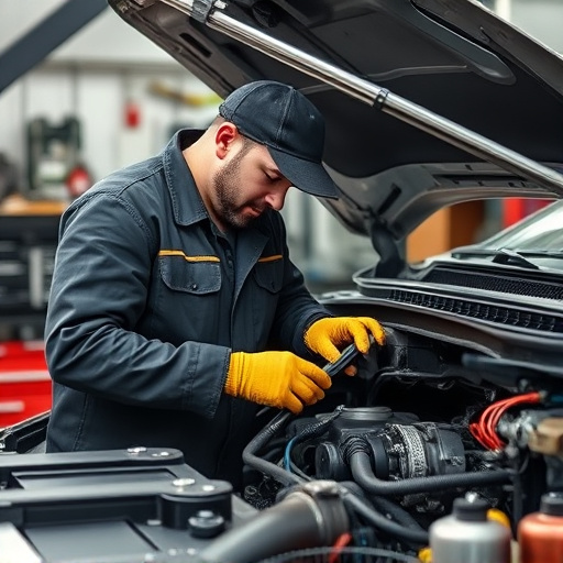 auto technician working