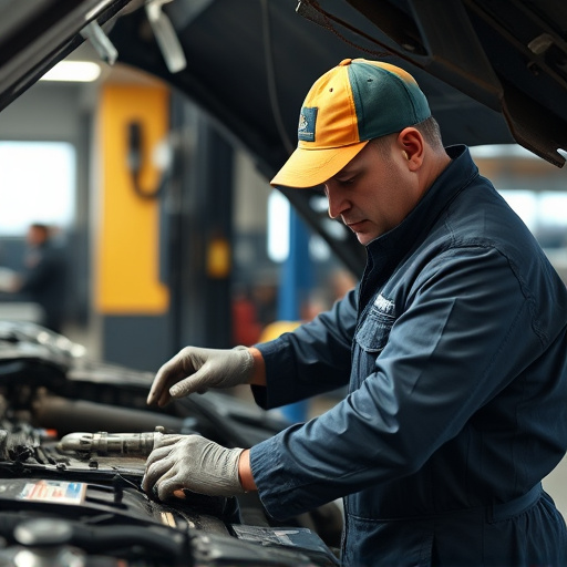 auto technician working