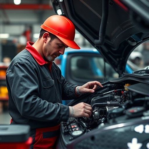 auto technician working