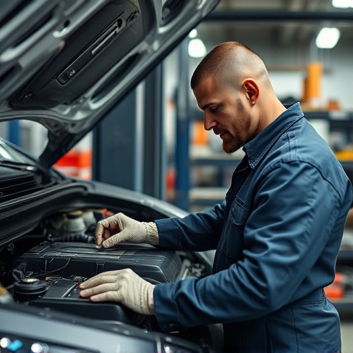auto technician working