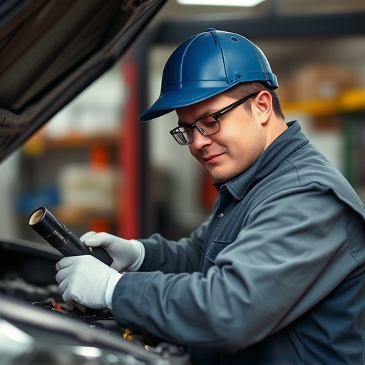 auto technician working