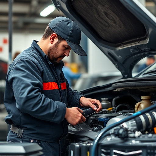 auto technician working