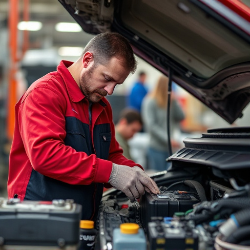 auto technician working
