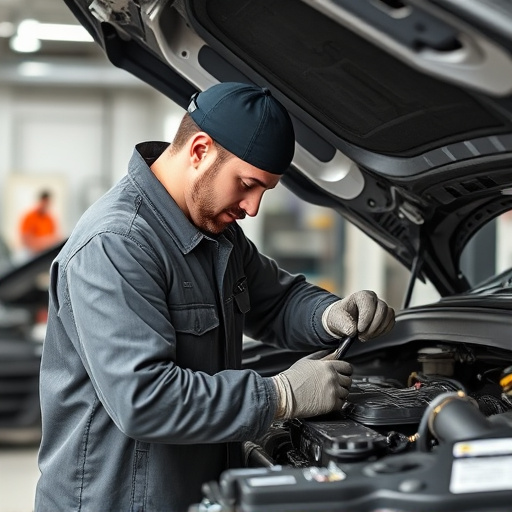 auto technician working