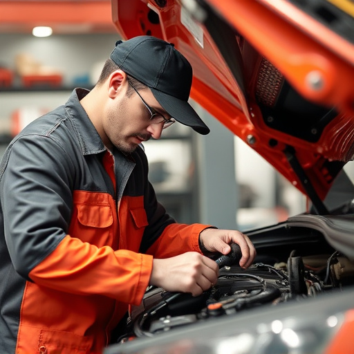 auto technician working