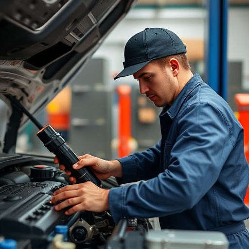 auto technician working