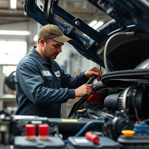 auto technician working