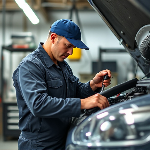auto technician working